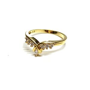 NV Crown Princess Tiara Ring Nevada Mines Ring Band Size 6 Gold Tone
